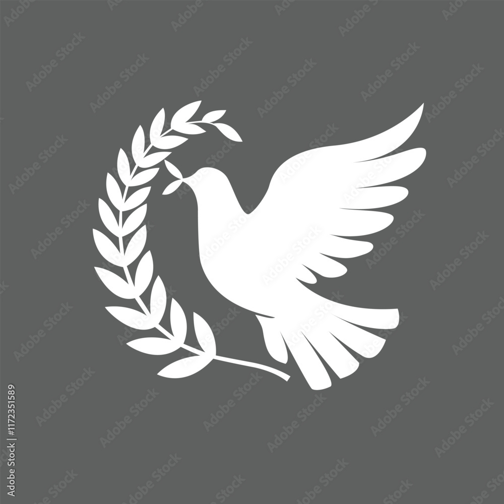 Fototapeta premium Silhouette peace symbol image