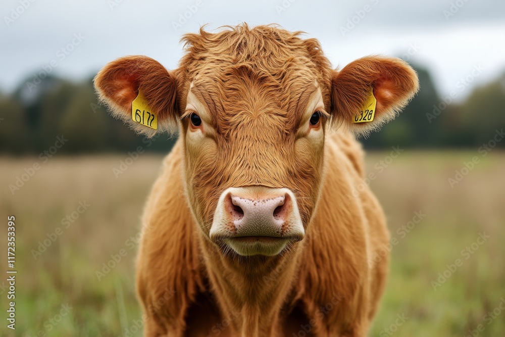 Closeup of a cow with a curious expression Closeup of a cow with a curious expression