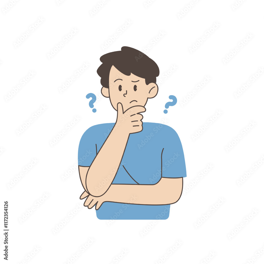 Thinking Capacity Man Illustration Vector Thinking Capacity Man Illustration Vector