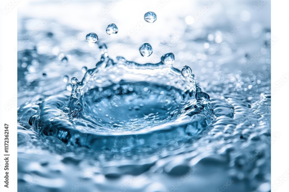 splashing droplets of water in midair creating a mesmerizing pattern against a stark white background reflecting light and capturing a sense of freshness and vitality splashing droplets of water in midair creating a mesmerizing pattern against a stark white background reflecting light and capturing a sense of freshness and vitality