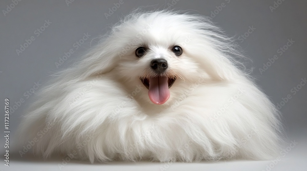 Adorable Fluffy White Maltese Dog Portrait Adorable Fluffy White Maltese Dog Portrait