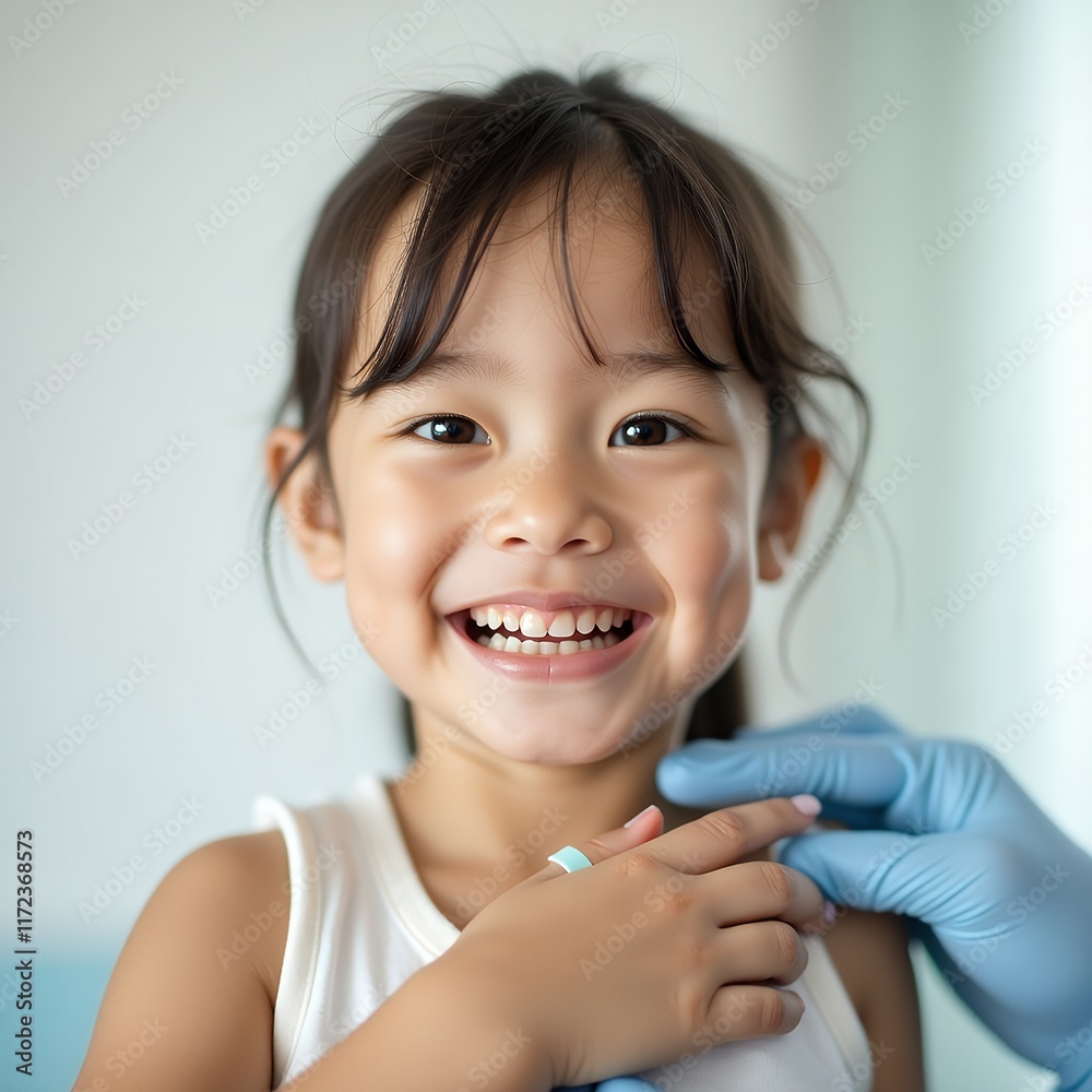 Adorable Happy Little Girl Smiling Brightly Adorable Happy Little Girl Smiling Brightly