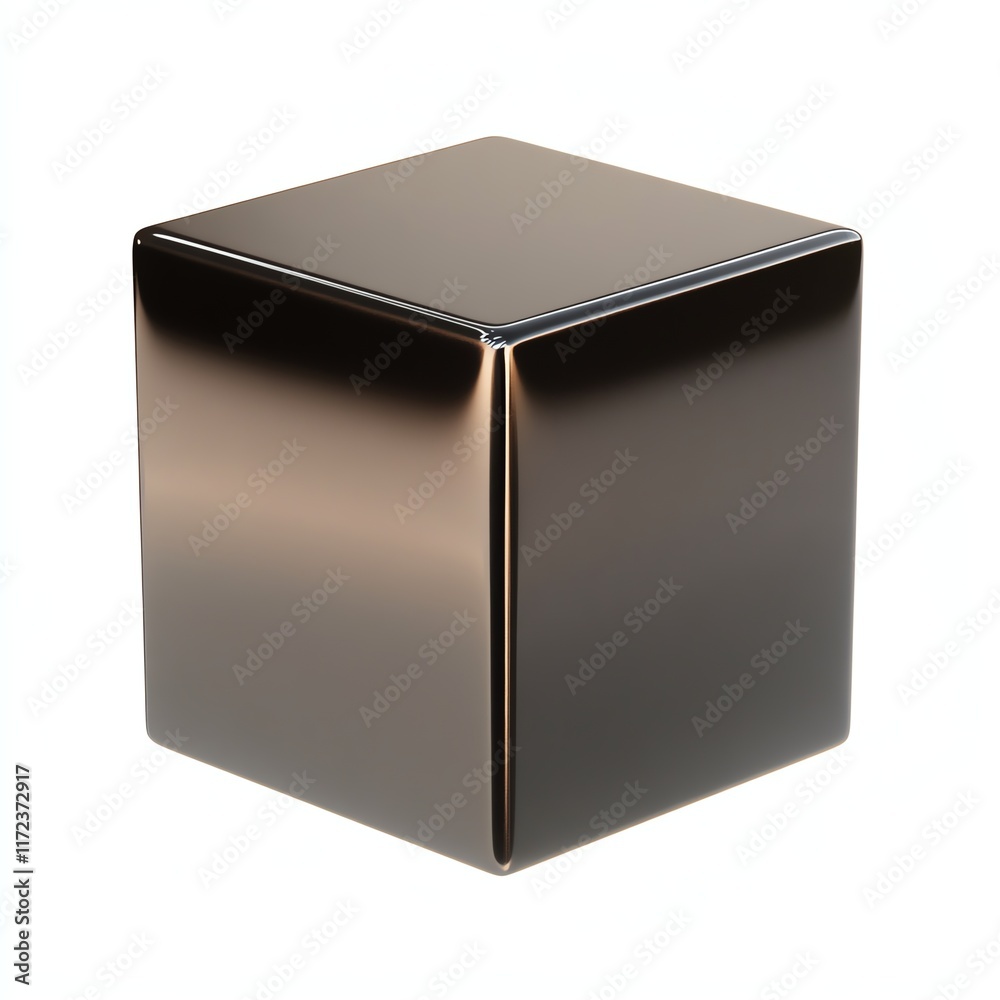 Stylish black cube, modern design on a white isolated background. Stylish black cube, modern design on a white isolated background.