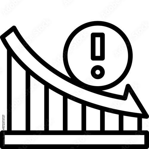 downturn line icon