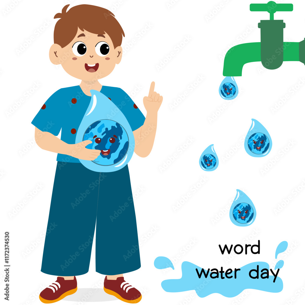 World water day concept. Little kid playing with water, world water day concept. Concept Of Word Water Day World water day concept. Little kid playing with water, world water day concept. Concept Of Word Water Day