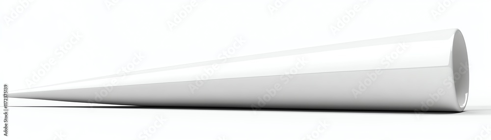 White cone shape on a white isolated background. White cone shape on a white isolated background.