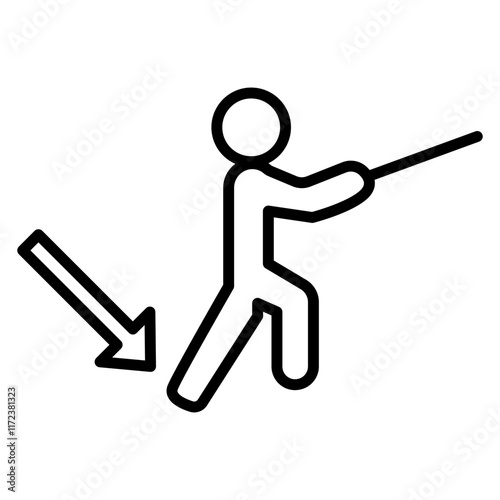 Fencing Footwork Icon