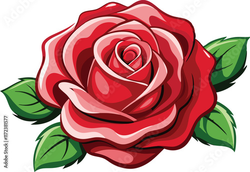 Beautiful rose vector artwork illustration