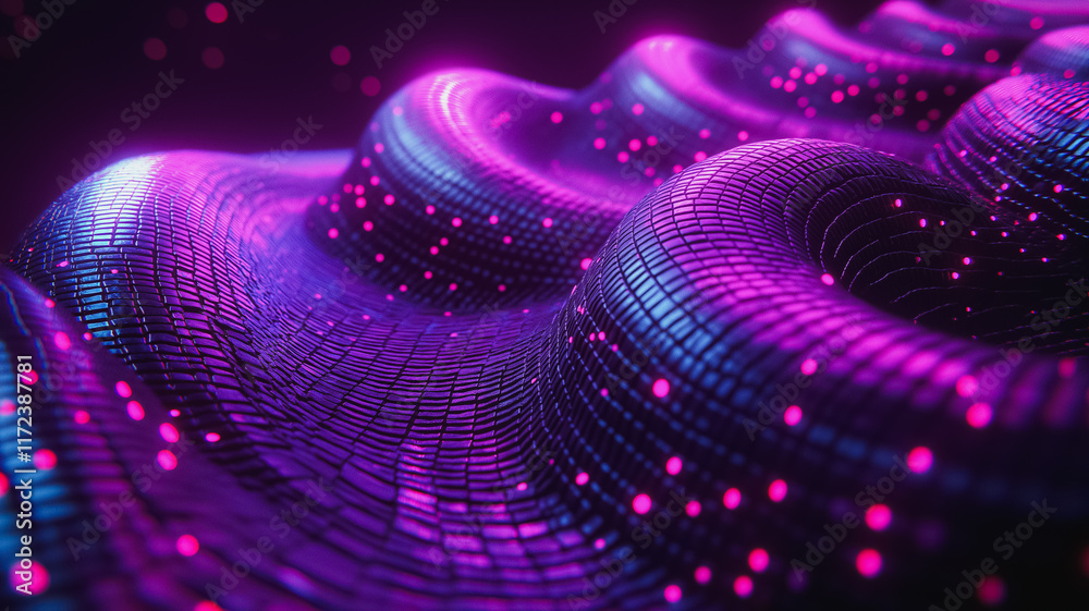 Abstract Purple and Blue Energy Flow Abstract Purple and Blue Energy Flow