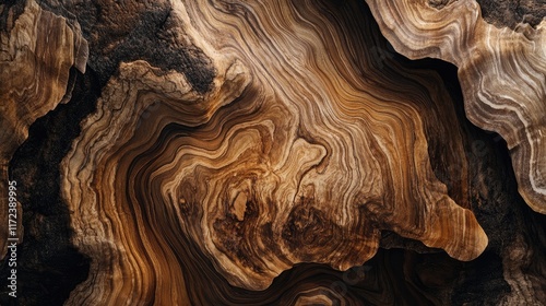 Wallpaper Mural Natural walnut wood texture showcasing intricate patterns and warm tones ideal for design projects and artistic backgrounds. Torontodigital.ca