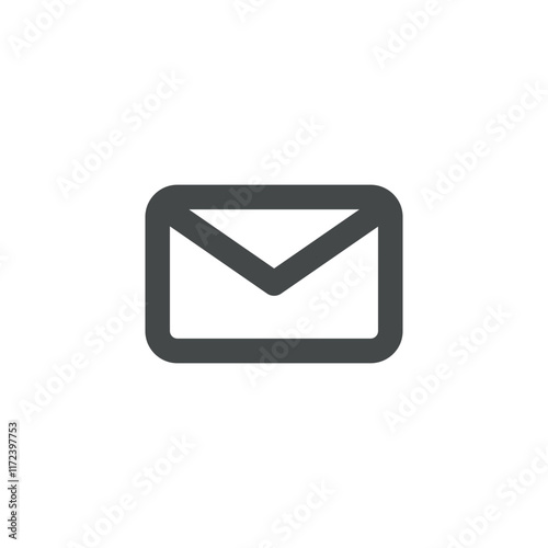 Mail icon isolated on white background