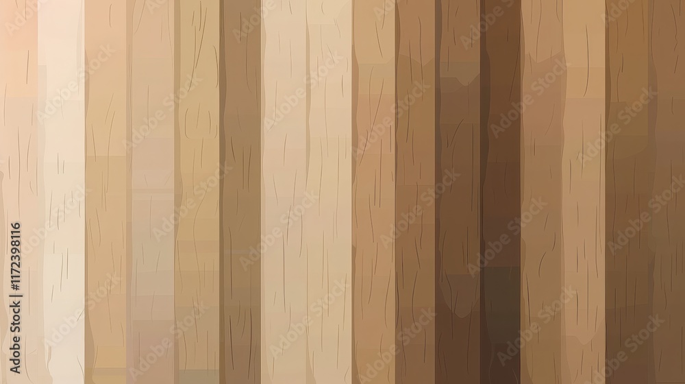 Naklejka premium Wooden texture gradient with natural shades of brown, beige, and soft taupe. 