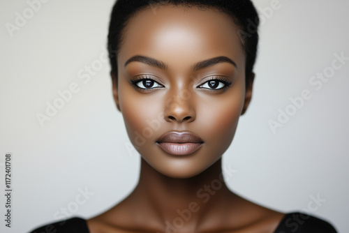 Beautiful skin woman face, healthy beauty skincare and cosmetics for adverstising. Generative Ai.	
