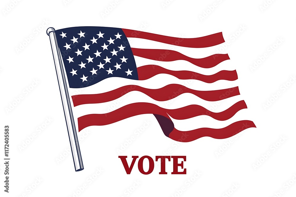 Obraz premium Usa debate of president voting. Election voting poster. Political election campaign.