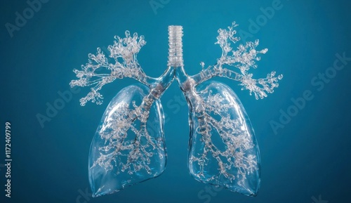 Transparent Lungs 3D Model - Detailed Anatomy