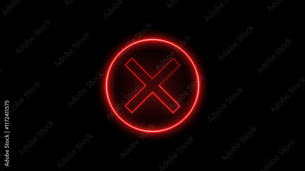 red glowing Danger warning sign icon isolated with a black background. red glowing Danger warning sign icon isolated with a black background.