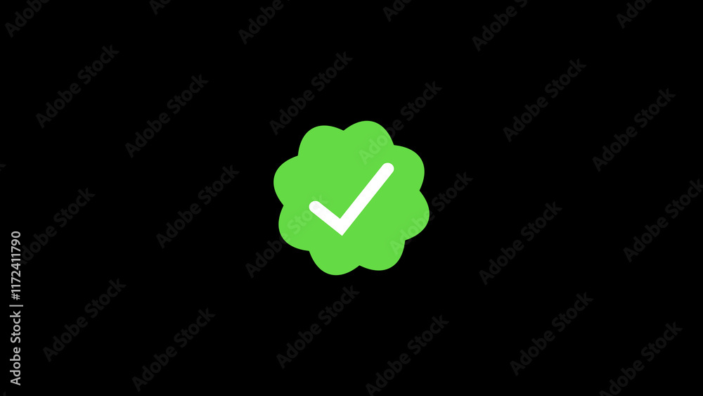 Check mark icon with circle. Check mark signifying approval, success, confirmation, or correctness. Smooth indicating completion or validation with black background.. Check mark icon with circle. Check mark signifying approval, success, confirmation, or correctness. Smooth indicating completion or validation with black background..