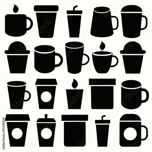 Wallpaper Mural pattern with cups Torontodigital.ca