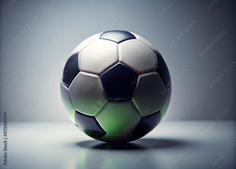 Naklejka premium Minimalist soccer: sharp lines, geometric fields, impactful goal moments captured simply.