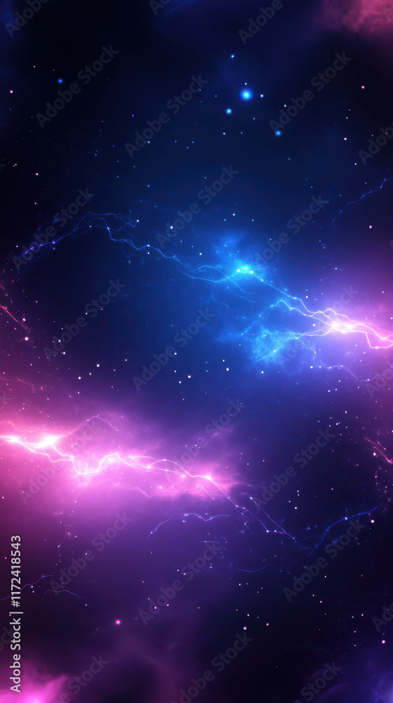 Obraz premium Vibrant cosmic background with electric blue and pink hues