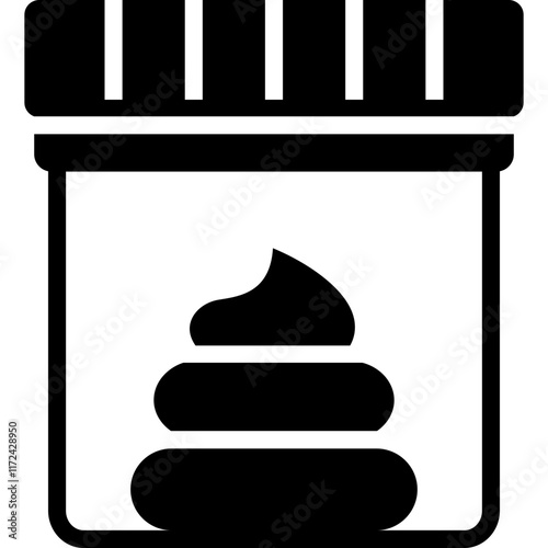 stool test icon illustration design with solid