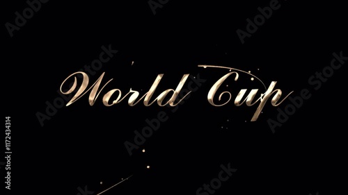 Dynamic World Cup Text Animation for Sports Enthusiasts