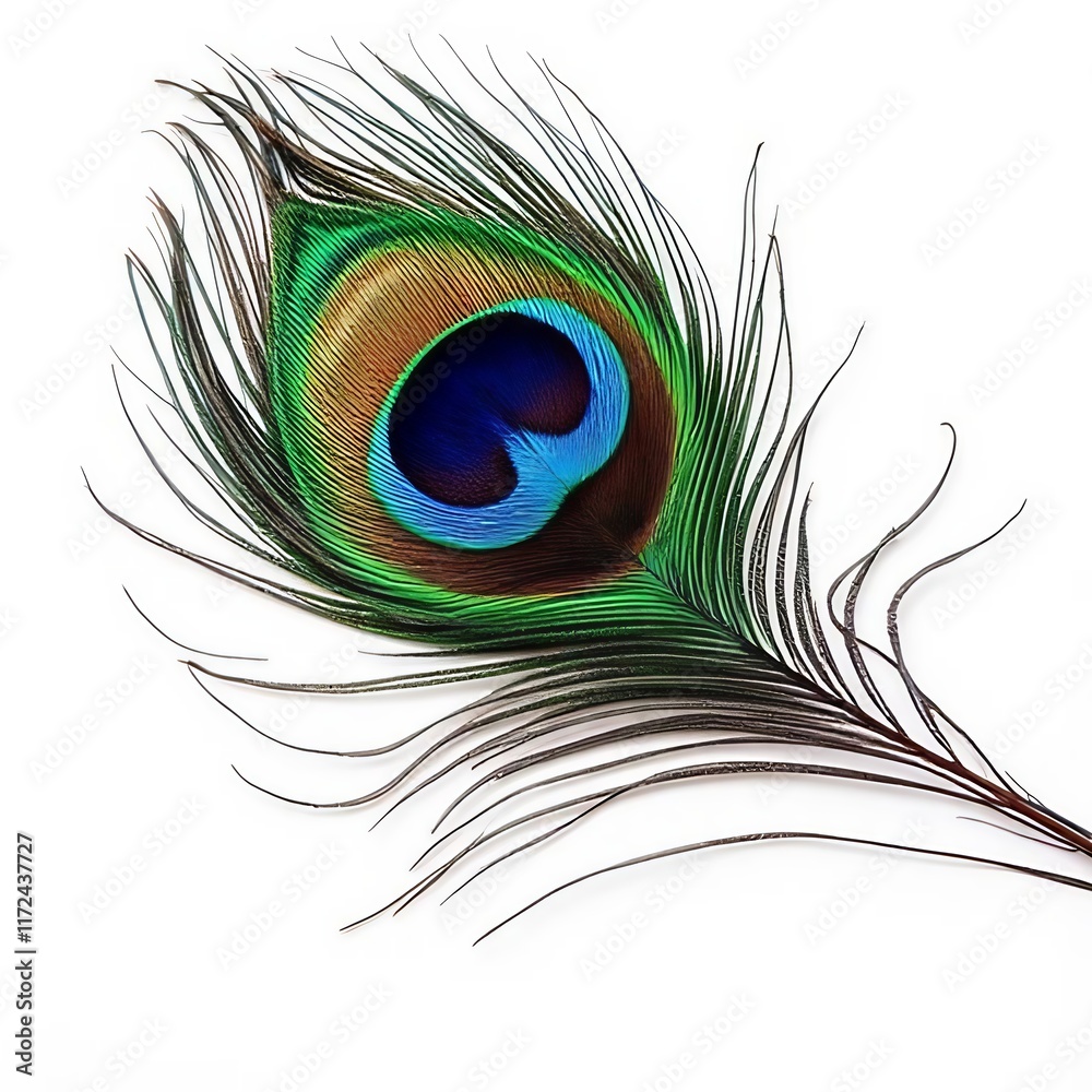 Obraz premium peacock feather close up