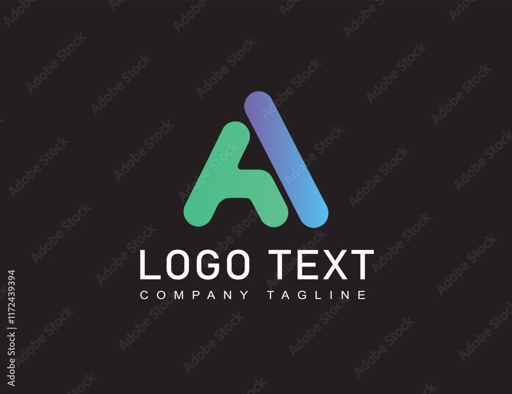 A Luxury letter logo A Luxury letter logo