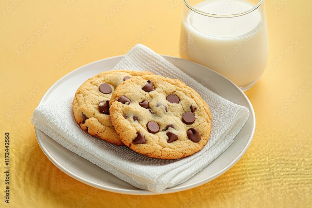 Chocolate Chip Cookies with Napkin Chocolate Chip Cookies with Napkin