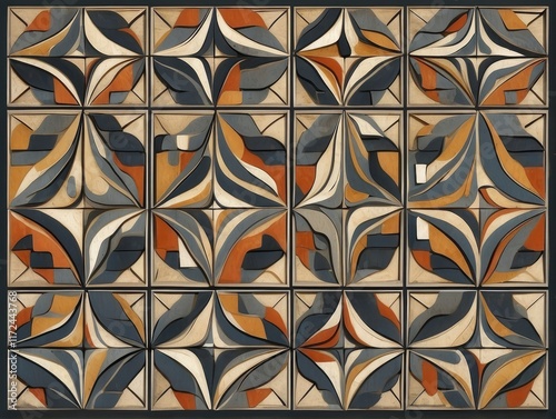 seamless pattern with geometric shapes