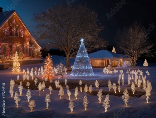 christmas tree in the city