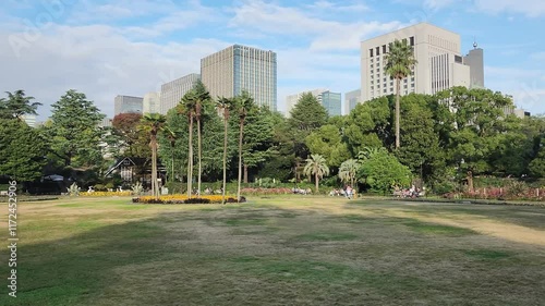 Scenery of Hibiya park in Tokyo, Japan