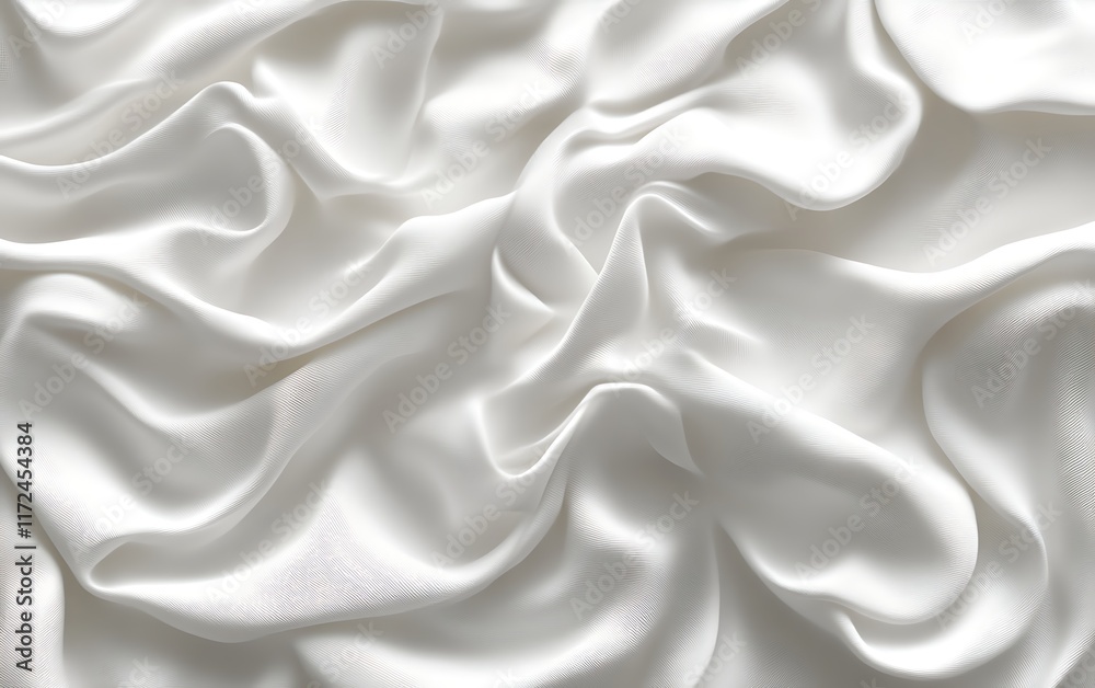 Obraz premium Draped white fabric texture background.