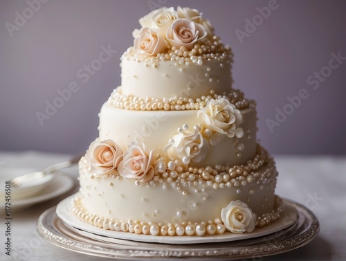 wedding cake on a white background