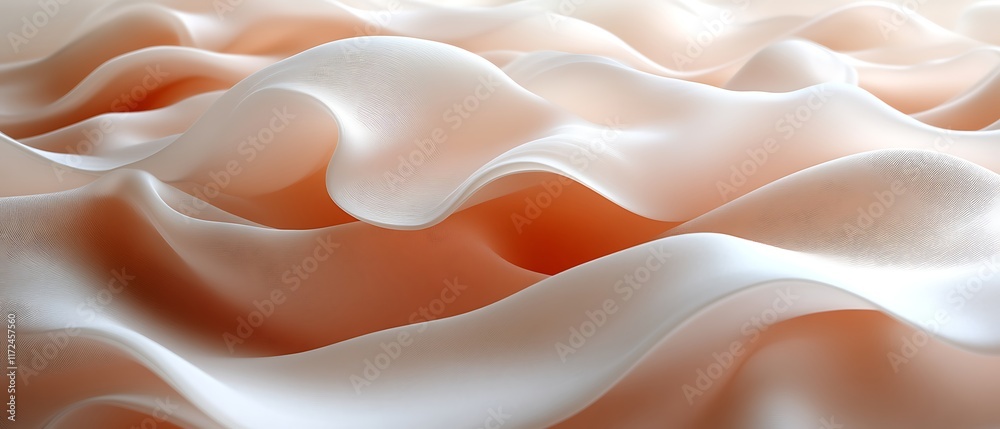 Obraz premium Peach silk fabric texture background.