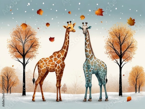 giraffe in the savannah