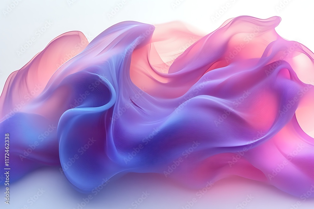 Abstract pastel pink and blue fabric waves. Abstract pastel pink and blue fabric waves.
