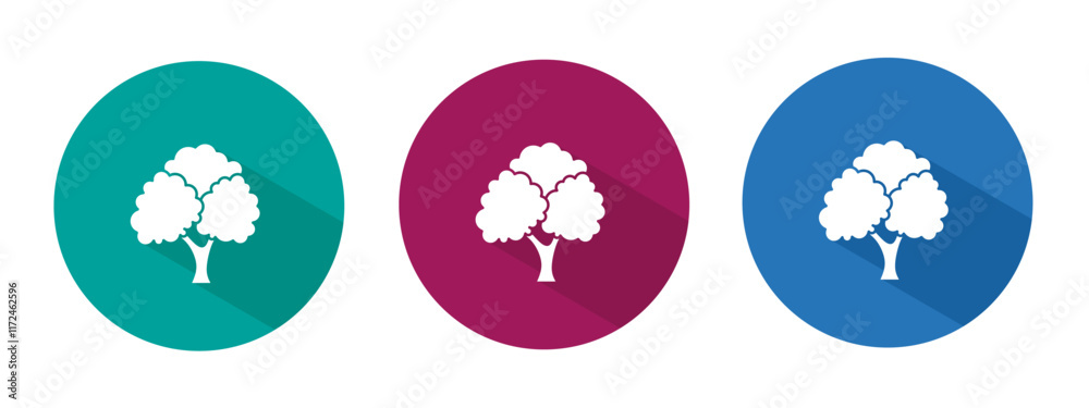 Icon for tree vector illustration in flat. Icon for tree vector illustration in flat.