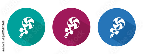 Icon for lolipop vector illustration in flat.