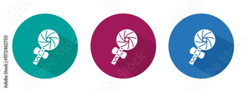 Icon for lolipop vector illustration in flat.