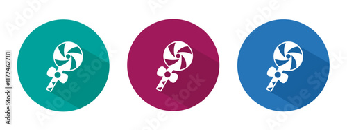 Icon for lolipop vector illustration in flat.