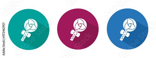 Icon for lolipop vector illustration in flat.