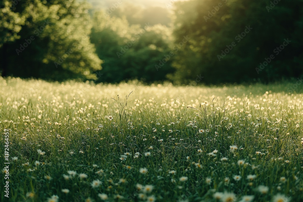 Tranquil nature scene lush green field landscape photography evening light close-up view serenity in nature Tranquil nature scene lush green field landscape photography evening light close-up view serenity in nature