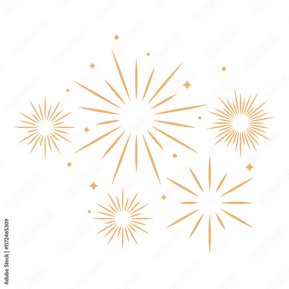 Fototapeta premium Lunar Fireworks Celebration