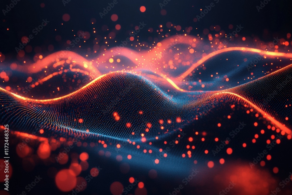 Dynamic digital waves of light and color abstract art studio setting vibrant environment artistic perspective energy concept Dynamic digital waves of light and color abstract art studio setting vibrant environment artistic perspective energy concept