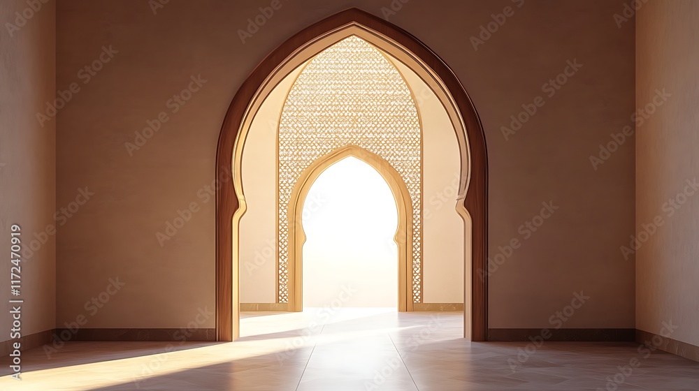Fototapeta premium Elegant Archway Leading To Bright Sunlight