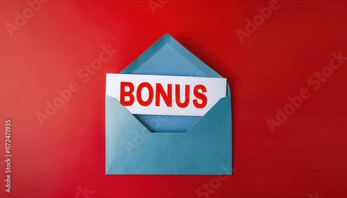An envelope with a bonus label, symbolizing rewards and incentives.