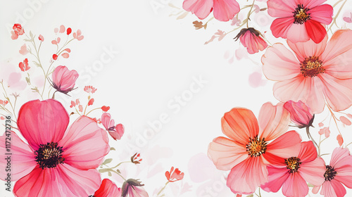Wallpaper Mural Elegant wedding invitation card background vector. Minimal hand painted watercolor botanical flowers texture template background. Design for wedding, vip cover, poster, rsvp moderncard.Valentine's Day Torontodigital.ca