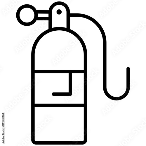 Oxygen Tank Line Icon Style photo