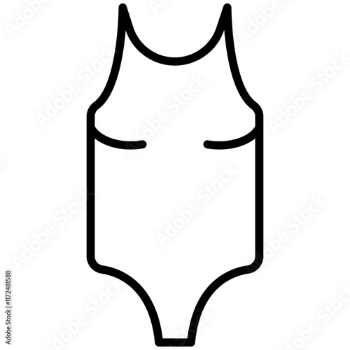 Swimsuit Line Icon Style